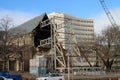 Christchurch Cathedral earthquake damage Royalty Free Stock Photo