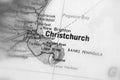 Christchurch, a city located on the east coast of New Zealand. Royalty Free Stock Photo