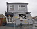 Christchurch Earthquake - House On A Lean Royalty Free Stock Photo