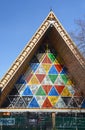 Christchurch Earthquake Rebuild - Cardboard Cathedral Stained Glass Windows Detail