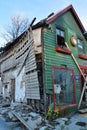 Christchurch Earthquake Rebuild - Shands Emporium Awaits Repair. Royalty Free Stock Photo