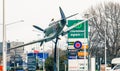 Spitfire fighter plane located near Christchurch Airport Royalty Free Stock Photo