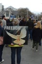 Counterspin protests outside the court house