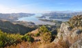 Christchurch Port Hills Panorama, New Zealand Royalty Free Stock Photo