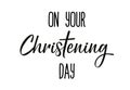 Christening day. Christian vector illustration. Royalty Free Stock Photo