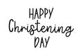 Christening day. Christian vector illustration. Royalty Free Stock Photo