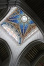 Christian art in the roof cupole of Almudena cathedral in Madrid, Spain Royalty Free Stock Photo