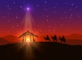 Christian background with Christmas star Royalty Free Stock Photo