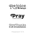 Christian bible quote for use as poster or flying about rejoice