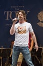 Christian Borle Entertains at Stars In The Alley Royalty Free Stock Photo