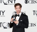 Christian Borle Holds His Tony Statuette at the 2012 Awards in New York City