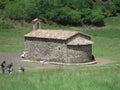 Christian chapel in the middle of a green meadow Royalty Free Stock Photo