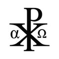 Christian Chi Rho symbol vector illustration