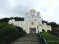 Christian Church on blue sky background Royalty Free Stock Photo