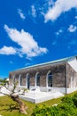 Christian Church of the Cook Islands in Avarua, Rarotonga. Burial place on the territory of the church. Vertical