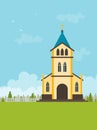 Christian church flat vector