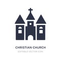christian church icon on white background. Simple element illustration from Shapes concept Royalty Free Stock Photo