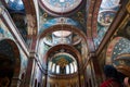 Christian church interior vaults. New Athos Monastery 1875 year built, Abkhazia