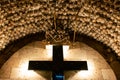 Christian church in Lampa, Peru where they have remains of people