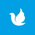 Christian church logo. Dove icon, Holy Spirit