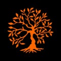 Christian church logo. Tree of eternal life.