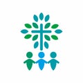Christian church logo. United by faith in God