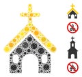 Christian Church Mosaic Of CoronaVirus Items