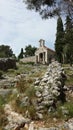 Christian church ruins near Spanjola Fortress, Hvar Croatia Royalty Free Stock Photo
