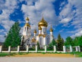 Christian church in Russian countryside (photo by Anton Uchelkin Royalty Free Stock Photo