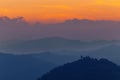 Christian church on top of the hill right after sunset Royalty Free Stock Photo