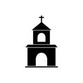 Christian Church vector icon religion concept for graphic design, logo, web site, social media, mobile app, ui illustration Royalty Free Stock Photo