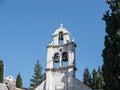 Christian church bell tower side view Royalty Free Stock Photo