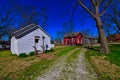 Christian county IL historic depot and schoolhouse Royalty Free Stock Photo