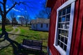 Christian county IL historic depot and schoolhouse Royalty Free Stock Photo