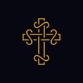 Christian cross as a logo design