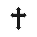 Christian cross icon vector design symbol Royalty Free Stock Photo