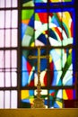 The Christian cross in a church