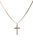 The Christian cross and gold chain Royalty Free Stock Photo