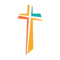 Christian Cross icon. Vector Cross icon isolated Royalty Free Stock Photo