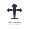 christian cross icon on white background. Simple element illustration from Shapes concept Royalty Free Stock Photo