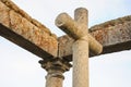 Christian Cross in the monument of the Four Posts, Avila, Spain Royalty Free Stock Photo