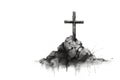 Christian Cross Isolated Royalty Free Stock Photo