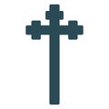 Christian cross Isolated Vector Icon which can easily modify or edit Royalty Free Stock Photo