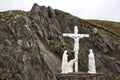 Christian cross monument on Slea Head Drive in Dingle, Ireland Royalty Free Stock Photo