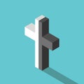 Christian cross, opposite halves Royalty Free Stock Photo