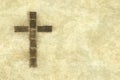 Christian cross on parchment Royalty Free Stock Photo