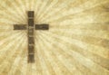 Christian cross on parchment Royalty Free Stock Photo