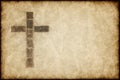 Christian cross on parchment Royalty Free Stock Photo