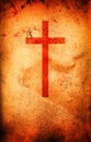 Christian cross on parchment Royalty Free Stock Photo