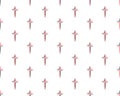 Christian cross pattern. Simple illustration of christian cross vector pattern for web Royalty Free Stock Photo